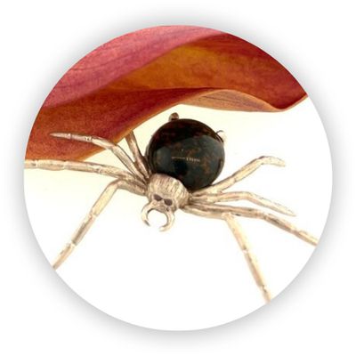 Spider Pin Bloodstone