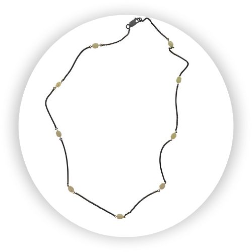 Sterling Blackberries Noir Chain + Vermeil Berries 20 inches with lobster clasp Sterling Blackberries Noir Chain + Vermeil Berries 20 inches with lobster clasp