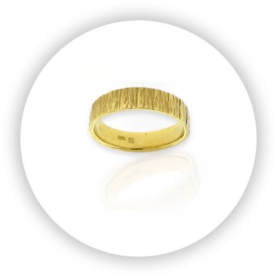 18k Yellow Gold Bark Band 18k Yellow Gold Bark Band