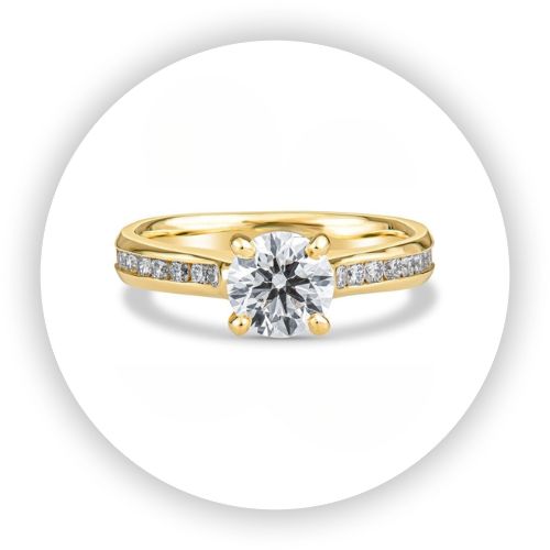 Bikini Channel Set Engagement Ring
