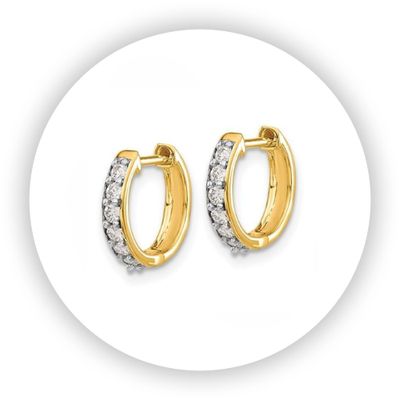 Hinged Hoops with Diamond Hinged Hoops with Diamond
