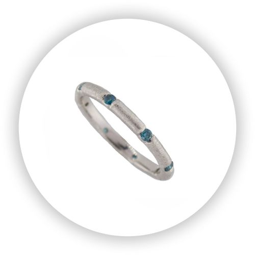 Wahine Blue Diamond Eternity Band
