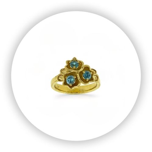 Florette Cluster Ring Blue Zircon