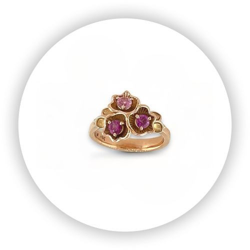 Florette Cluster Ring Pink Sapphire