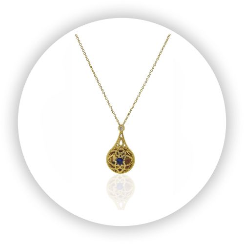 Octave Drop Sapphire Pendant