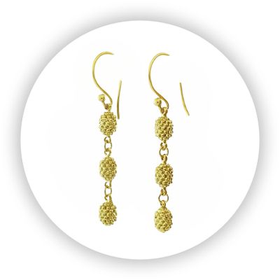 Blackberries Vermeil Drop Earrings