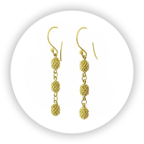Blackberries Vermeil Drop Earrings