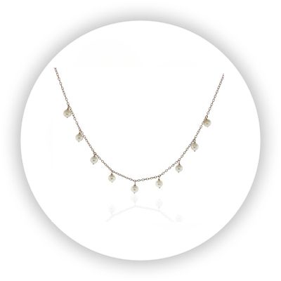 Cultured Pearl Drop Necklace Cultured Pearl Drop Necklace