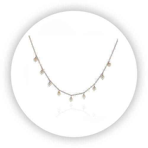 Cultured Pearl Drop Necklace
