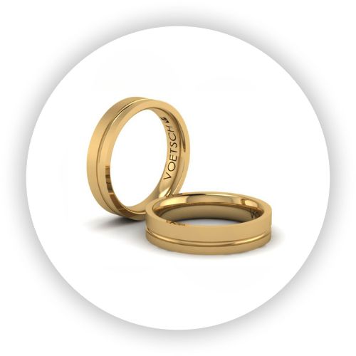 18k Yellow Gold Thin Surfer Stripes Pipe Band, The Man