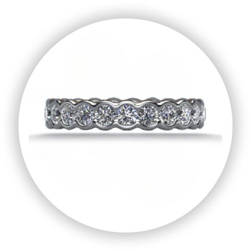 The Diamond Wave Ring in 18k Gold
