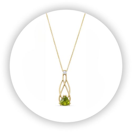 Peridot Flame Pendant