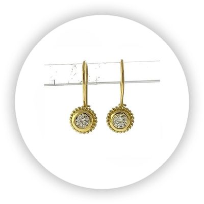 Diamond Avalon Drop Earrings 18k Yellow Gold