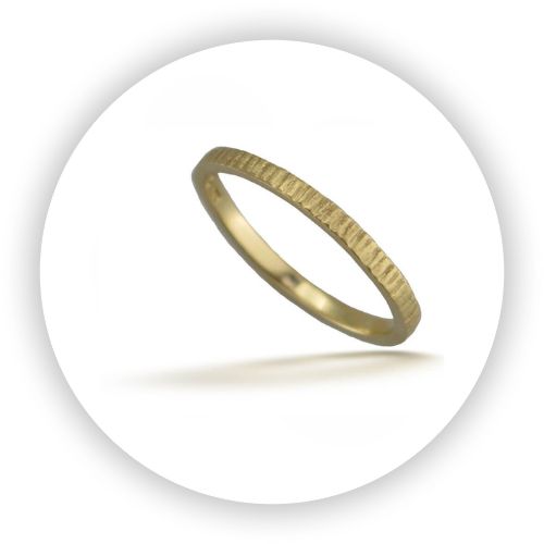 Handwrought 18k Gold Band