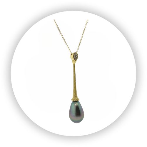 Black Peacock Pearl Drop