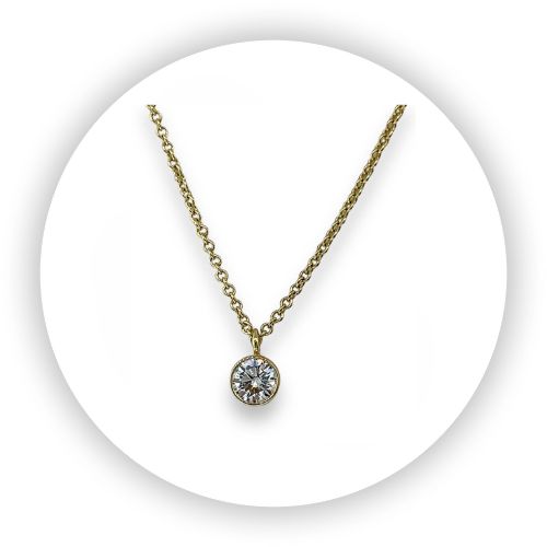 Lab Grown Diamond Bezel Pendant