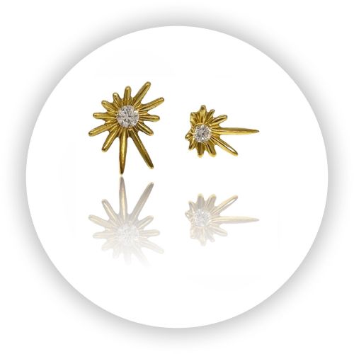 Asymmetrical Meteor Ear Studs