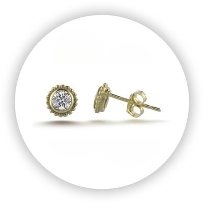 Diamond Avalon Earrings 18k Yellow Gold Diamond Avalon Earrings 18k Yellow Gold