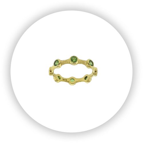 Bamboo Ring with Tsavorite