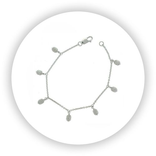 Blackberries Rhodium Sterling Bracelet