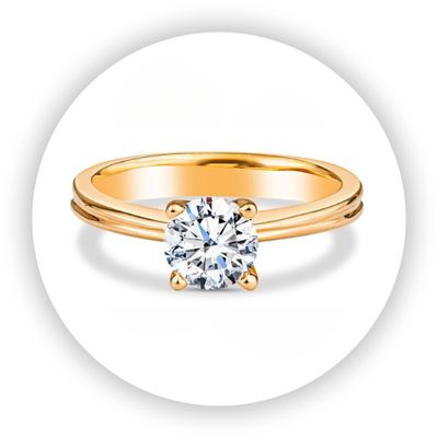 18k Rose Gold Bikini Engagement Ring With Surfer Stripe 18k Rose Gold Bikini Engagement Ring With Surfer Stripe
