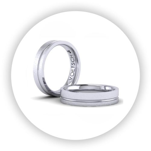 18k White Gold Thin Surfer Stripes Pipe Band, The Man