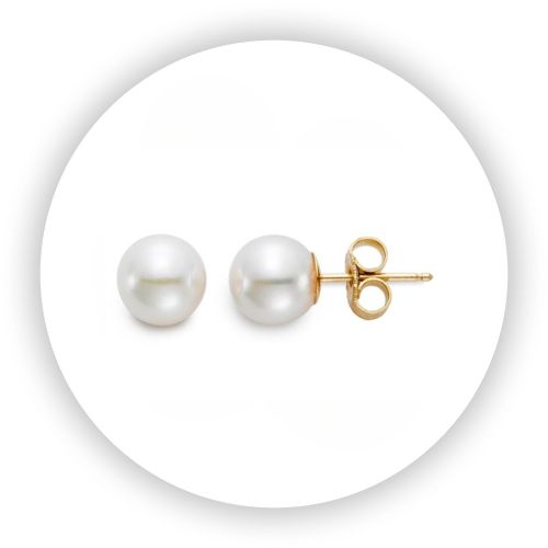 Akoya Cultured Pearl Stud Earrings