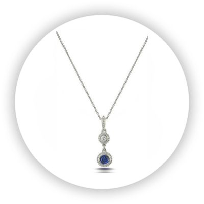 Sapphire and Diamond Avalon Pendant