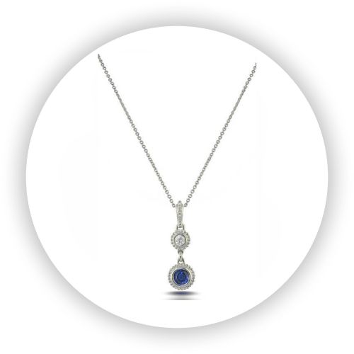 Sapphire and Diamond Avalon Pendant