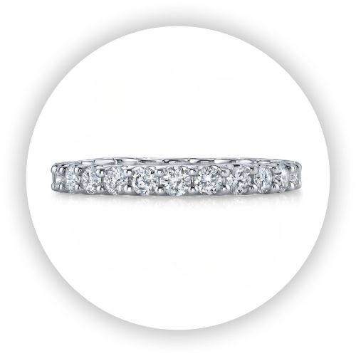 Seven Shared Prong Round Diamond Band