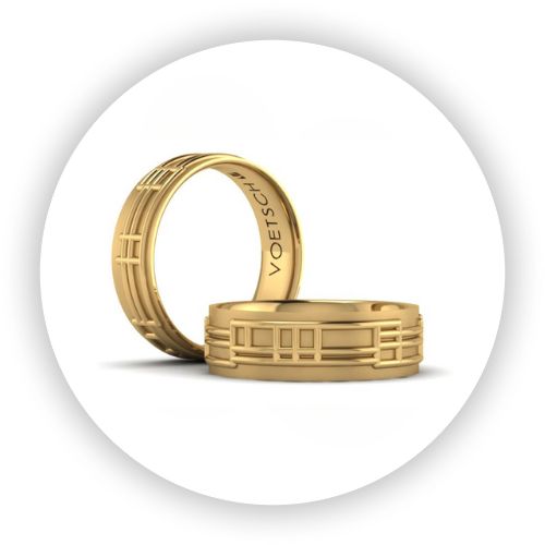 Prairie Style Wedding Band 18k Gold, Size 6.5