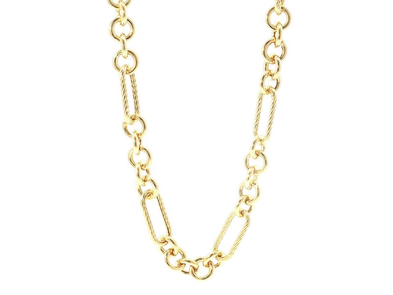 Oval & Round Link Chain 14k Gold