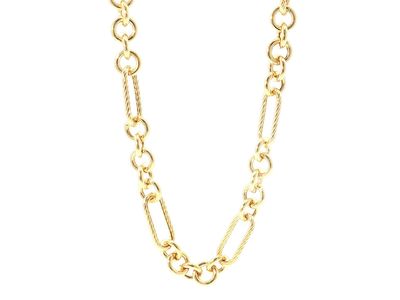 Oval & Round Link Chain 14k Gold