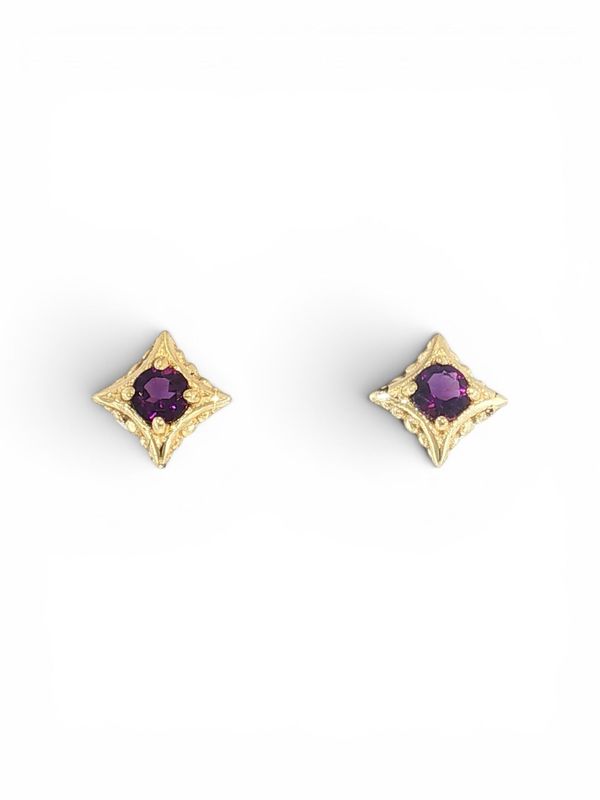Stella Amethyst Stud Earrings