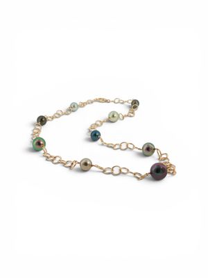 Tahitian Cultured Pearl Station Necklace