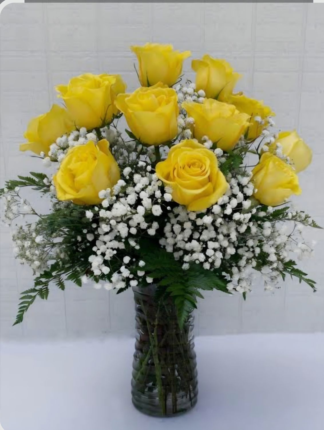Yellow Rose Arrangement One Dozen