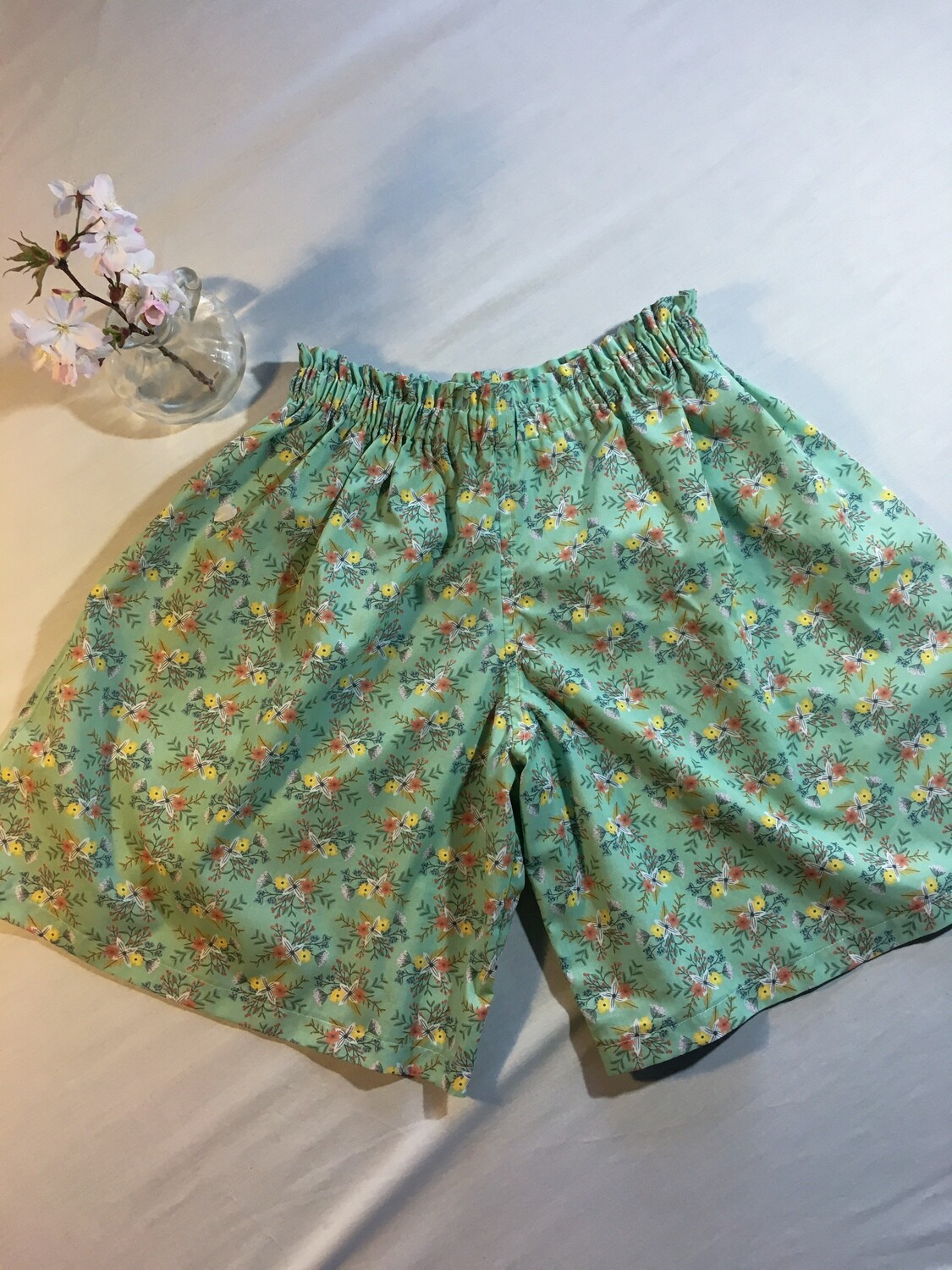 Tea Green Floral Josephine Culottes