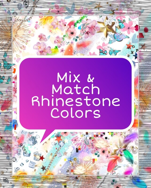 SS16 Mix &amp; Match 2oz Glass Rhinestones  Choose Your Own Color up to 4 colors