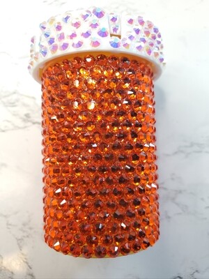 PICK YOUR COLOR Pill Bottle GLASS RHINESTONES