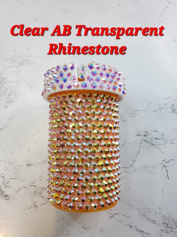 PICK YOUR COLOR Pill Bottle GLASS RHINESTONES