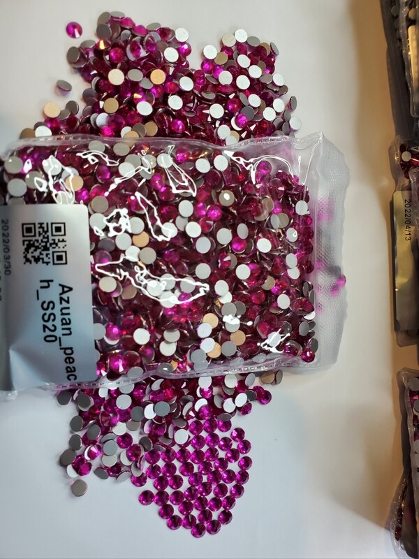 SS20 Peachy Pink Glass Rhinestones 1440pcs
