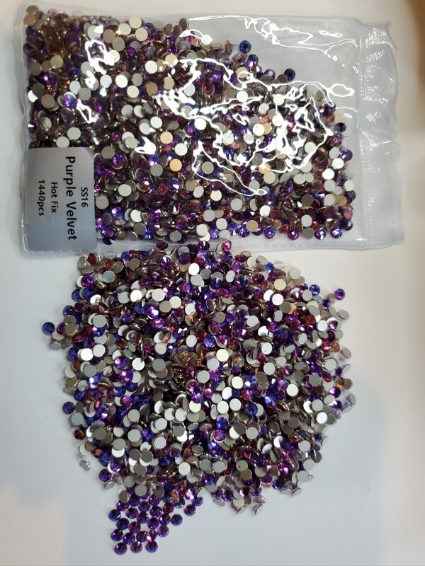 SS16 Purple Velvet Glass Rhinestones 1440pcs