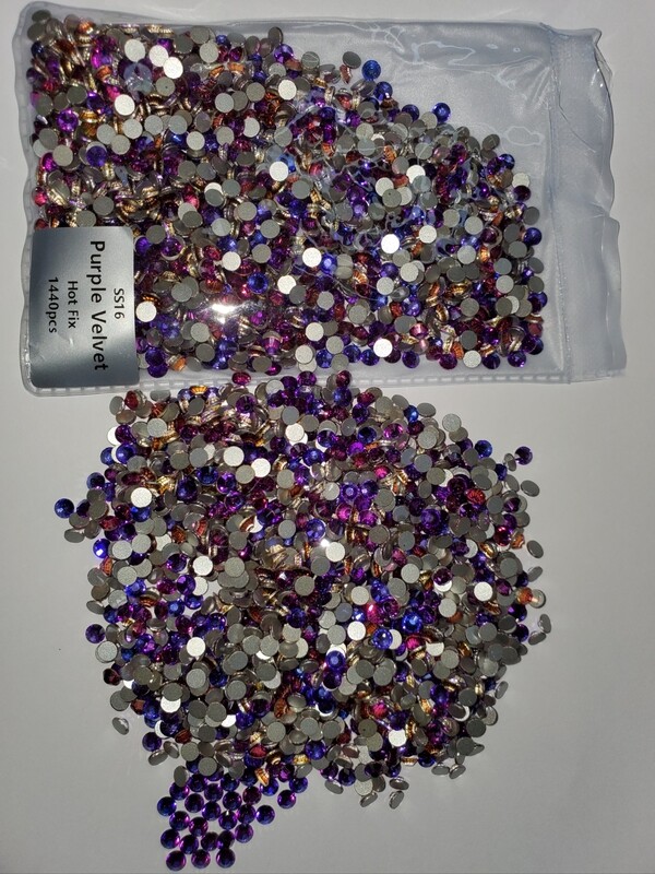 SS16 Purple Velvet Glass Rhinestones 1440pcs