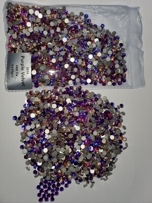 SS16 Purple Velvet Glass Rhinestones 1440pcs