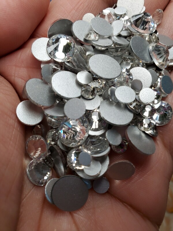 SS50 - SS16 Mix Scatter size crystal clear glass rhinestones 2 oz