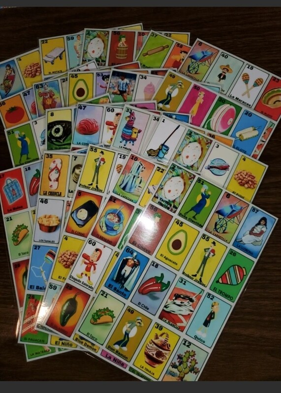 Loteria Handmade 20 board and 64 shuffle cards