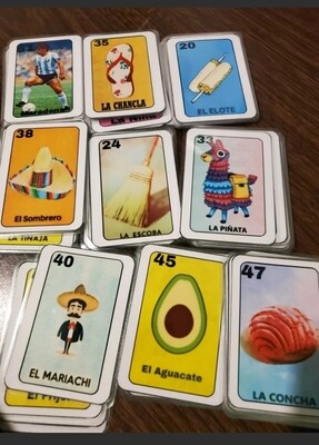 Loteria Handmade 20 board and 64 shuffle cards