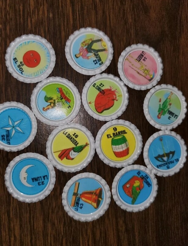 Loteria bottle caps 54pcs or 50pc loteria custom Bottle chips