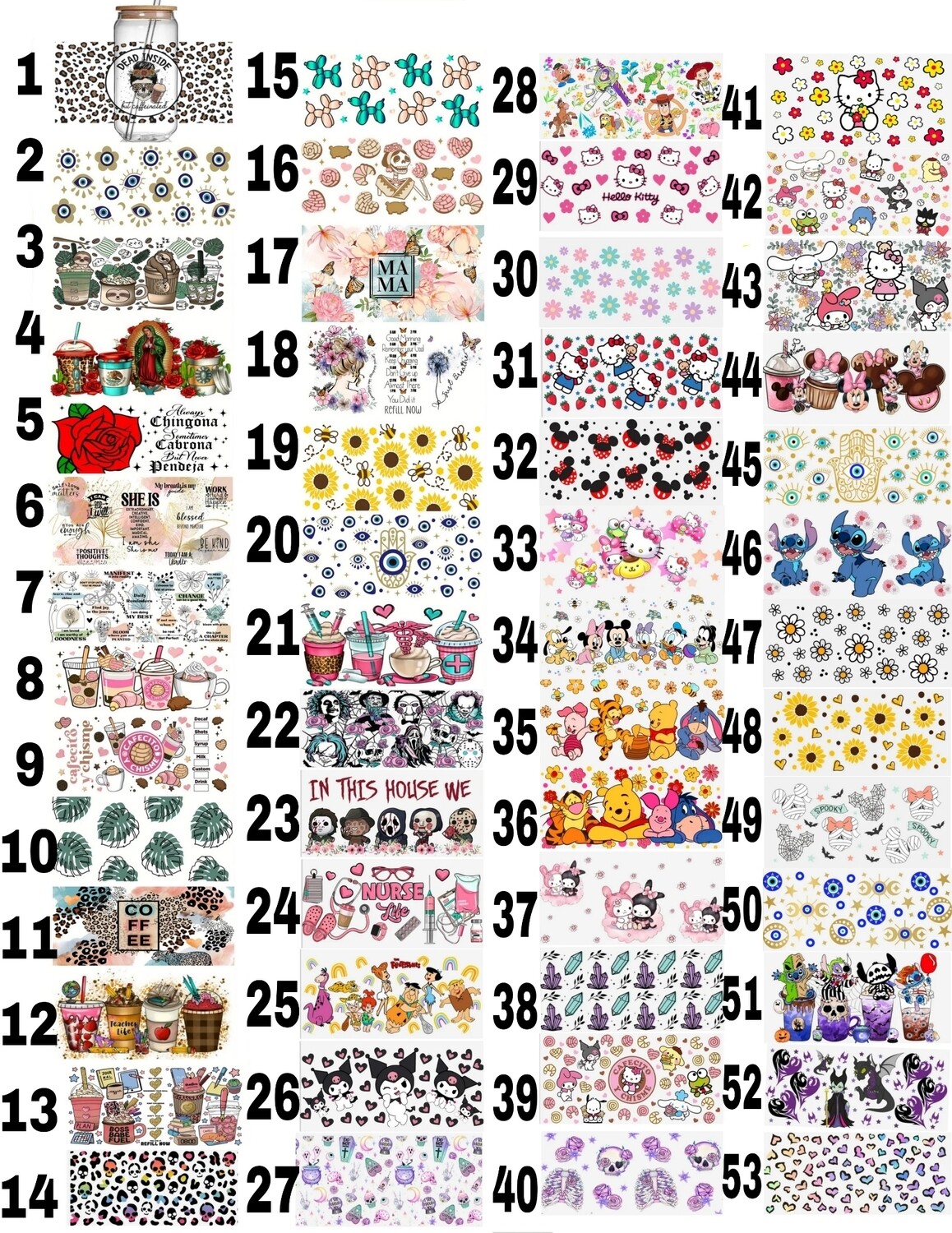 UV DTF Bundle 10, 20 or 40  UV DTF TRANSFER 