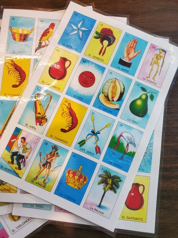 LOTERIA BORADS size 7 X 4.5 